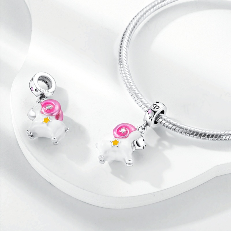 925 Sterling Silver Aries Zodiac Pendant for DIY Jewellery